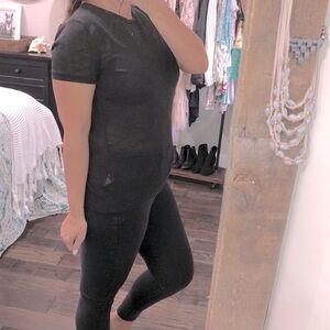 ASOS medium black sheer T-shirt
